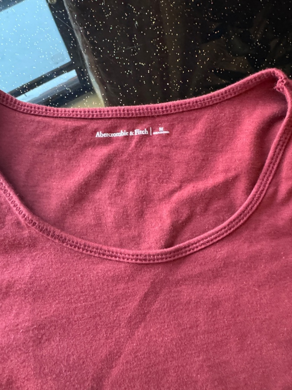 Abercrombie & Fitch Short Sleeve Bodysuit - Burgundy - Picture 4 of 7